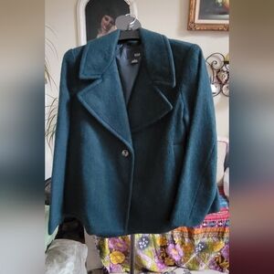 a.n.a Dark Aqua Women's Pea Coat